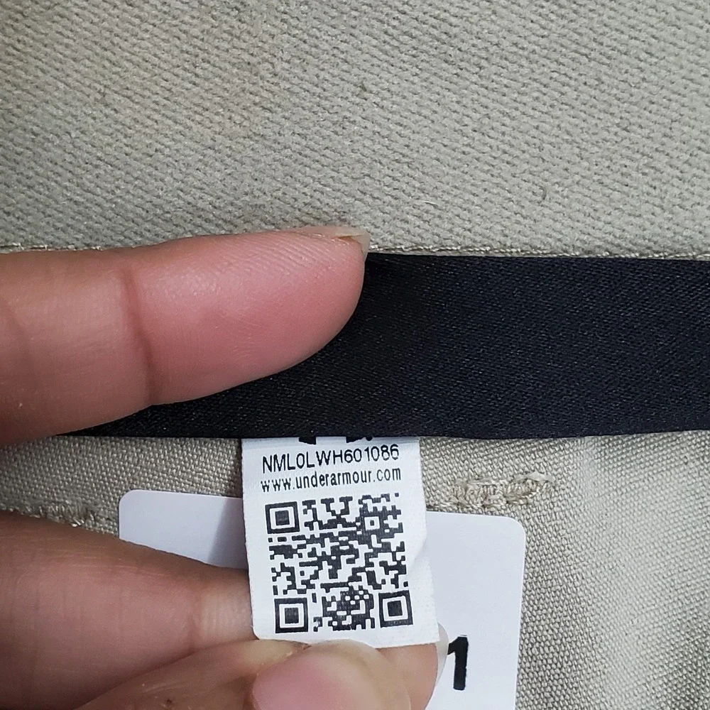 Under Armour Storm Men Pants 38/30 Khaki Cargo Ripstop Logo Loose 29